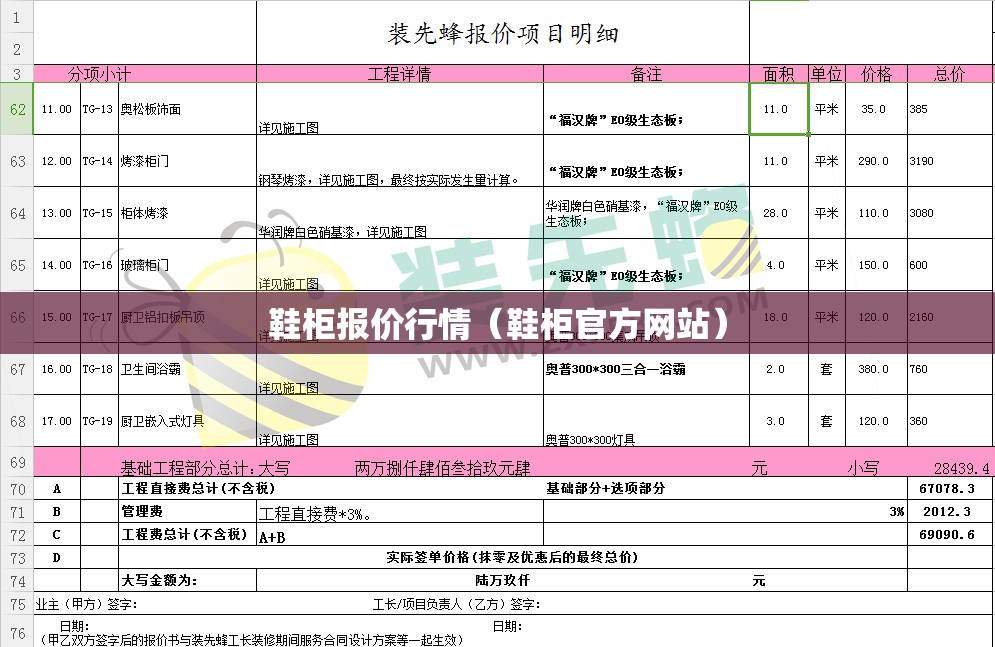 鞋柜报价行情（鞋柜官方网站）