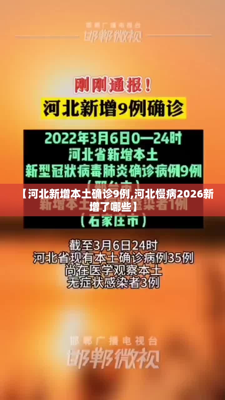 【河北新增本土确诊9例,河北慢病2026新增了哪些】 【河北新增本土确诊9例,河北慢病2026新增了哪些】