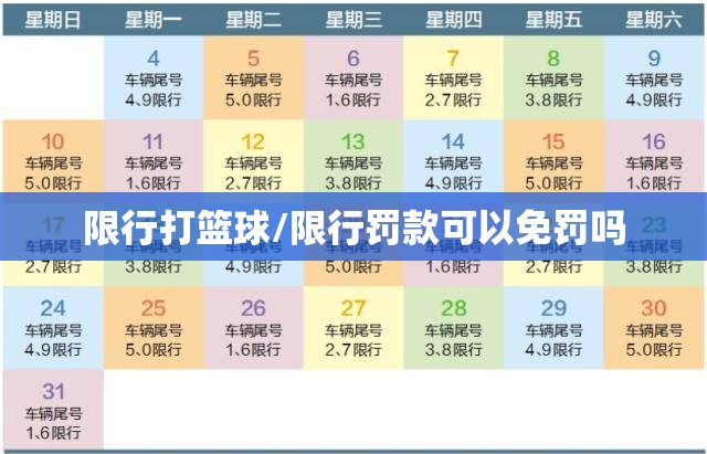 限行打篮球/限行罚款可以免罚吗 限行打篮球/限行罚款可以免罚吗